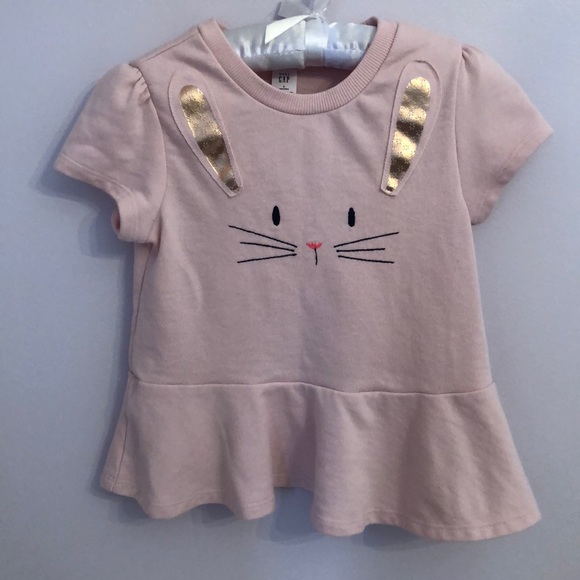 Peplum bunny shirt - size 5 - Picture 2 of 4